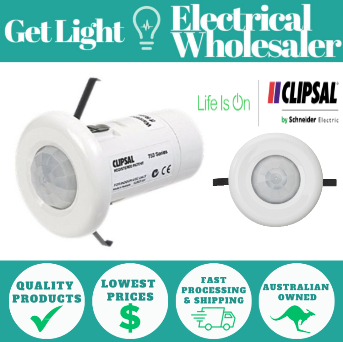 Clipsal 753R-WE 360 Degree PIR Motion Sensor Passive Flush Mount