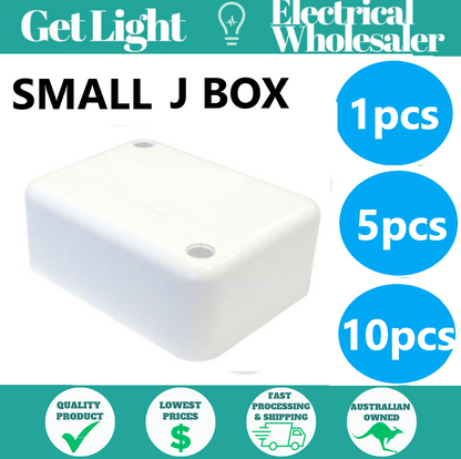 Small Electrical Junction Box with Connectors 65mm  x 65mm x 38mm