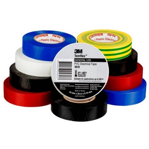 3M 160RNPKAP3 | Vinyl Electrical Insulation Tape Rainbow 18mm x 0.15mm x 20m