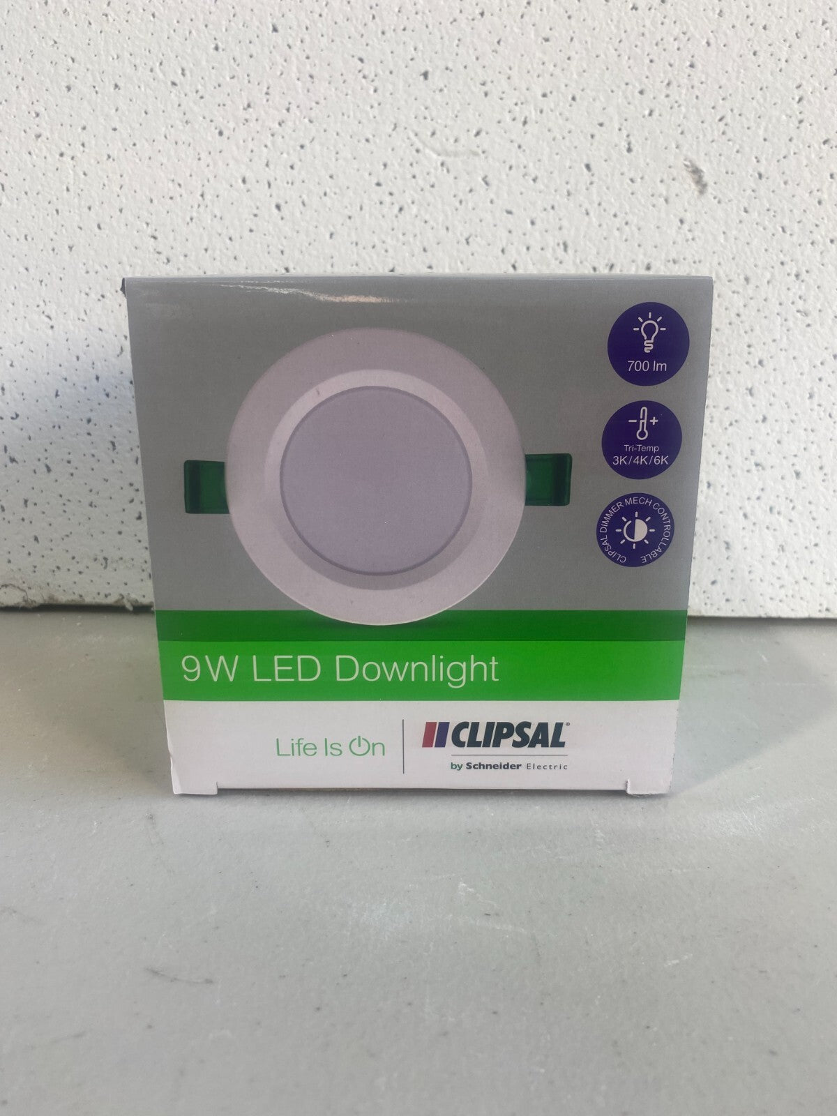 x 60 NEW Clipsal 9W Tri-Colour Dimmable LED Downlight Kit 90mm | CLITPDL1C2