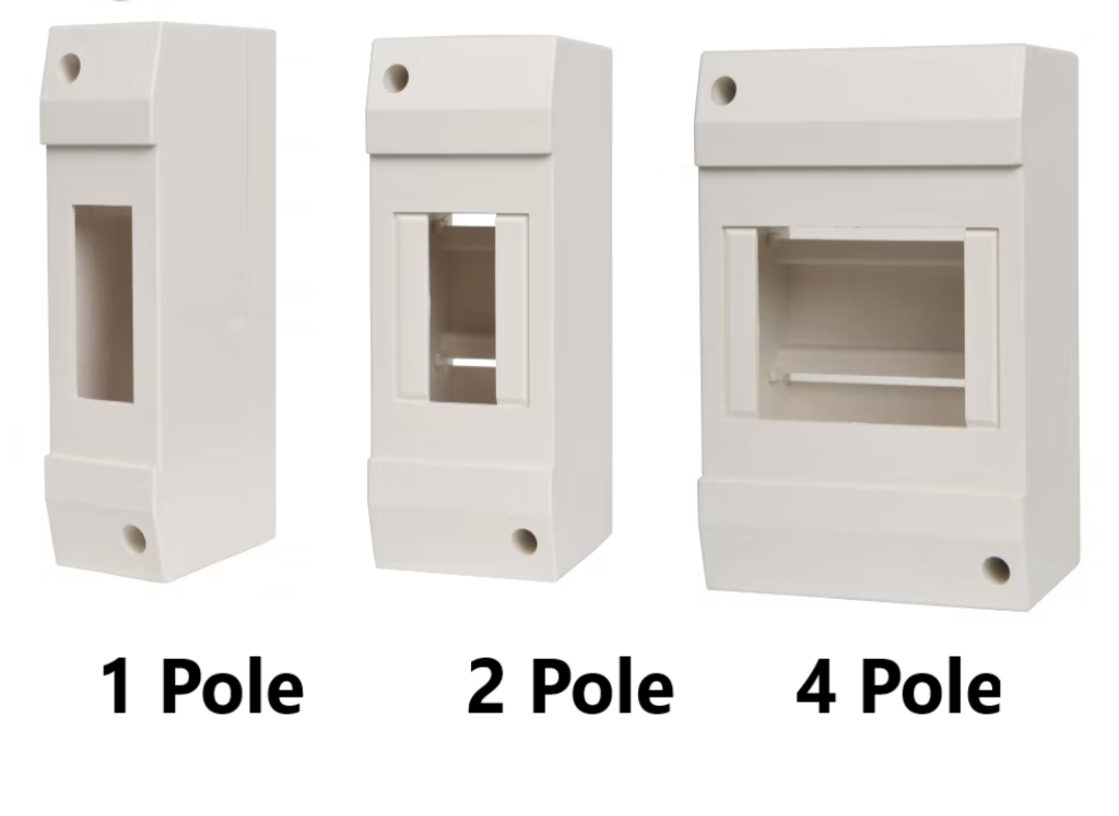 1 - 2 - 4 Pole Enclosure For Circuit Breaker RCBO MCB Switchboard