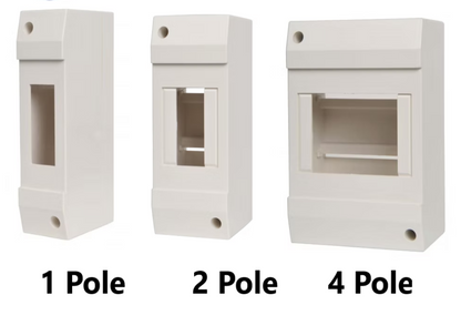 1 - 2 - 4 Pole Enclosure For Circuit Breaker RCBO MCB Switchboard