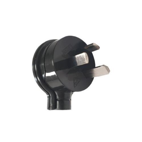 HPM 106/1BL - 3 Pin Flat Plug Top - Black  - Side Entry - 10Amp - 240Volts