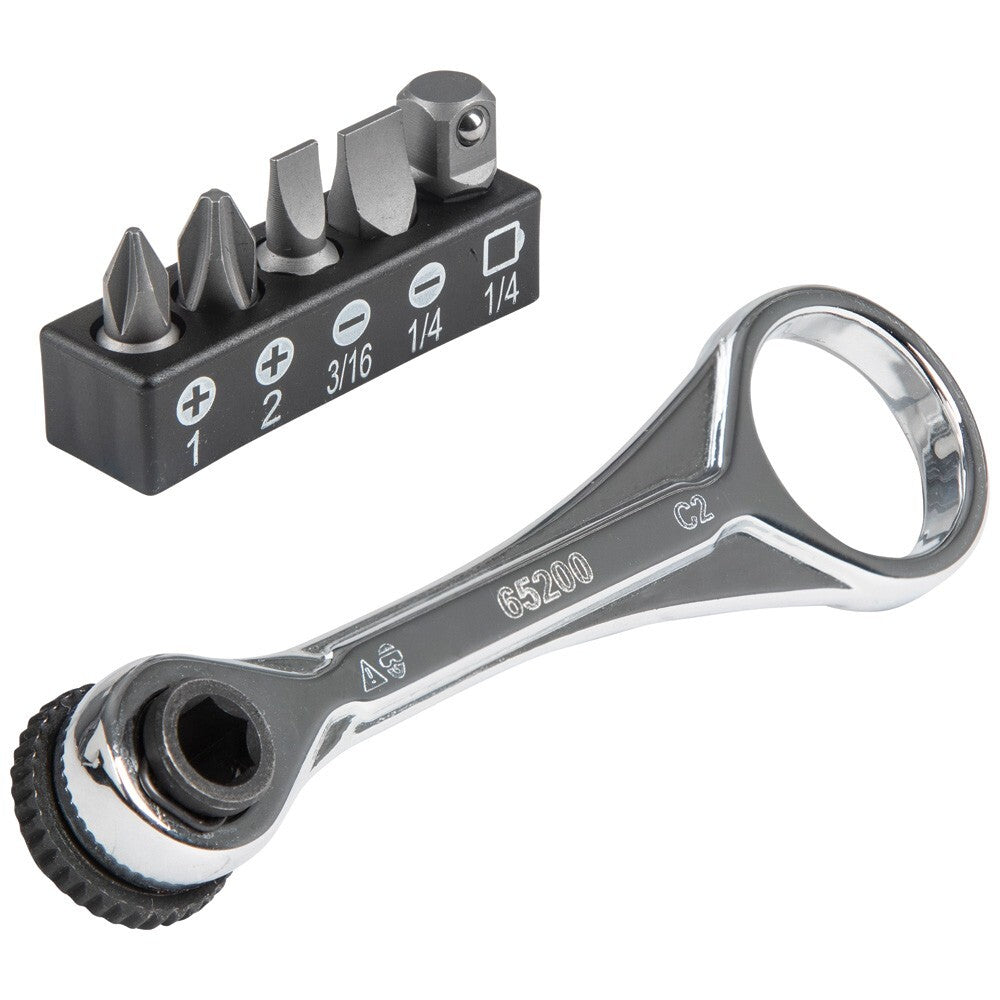 Klein Tools A-65200 Slim Profile Mini Ratchet Set, 5-Piece