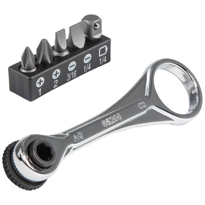 Klein Tools A-65200 Slim Profile Mini Ratchet Set, 5-Piece