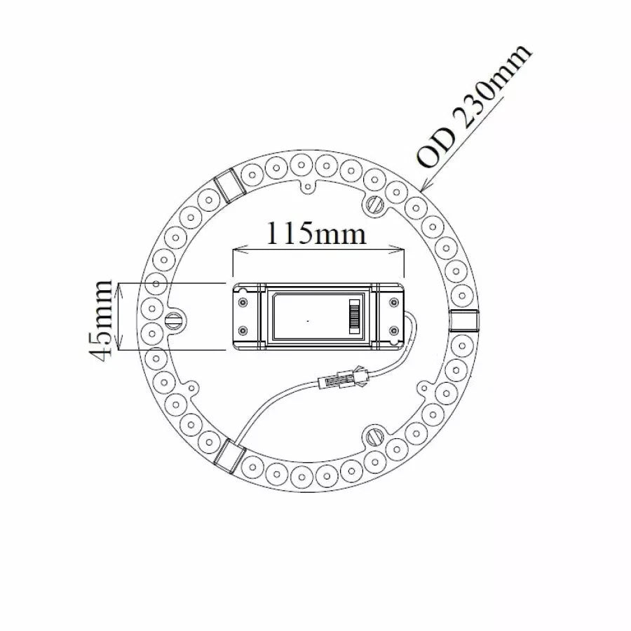 CLA LED Oyster Conversion Kit 18W - 24W Tri-Color 3000K 4000K 5000K