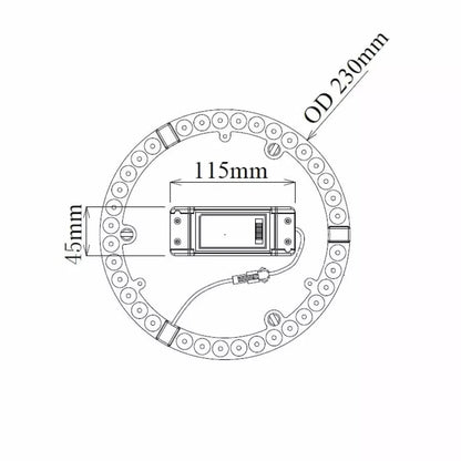 CLA LED Oyster Conversion Kit 18W - 24W Tri-Color 3000K 4000K 5000K