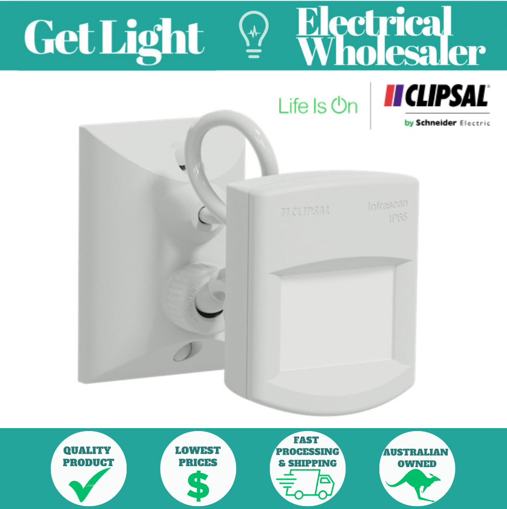 Clipsal by Schneider Infrascan Outdoor Motion Sensor IP66 Grey | 750WPR5-GY