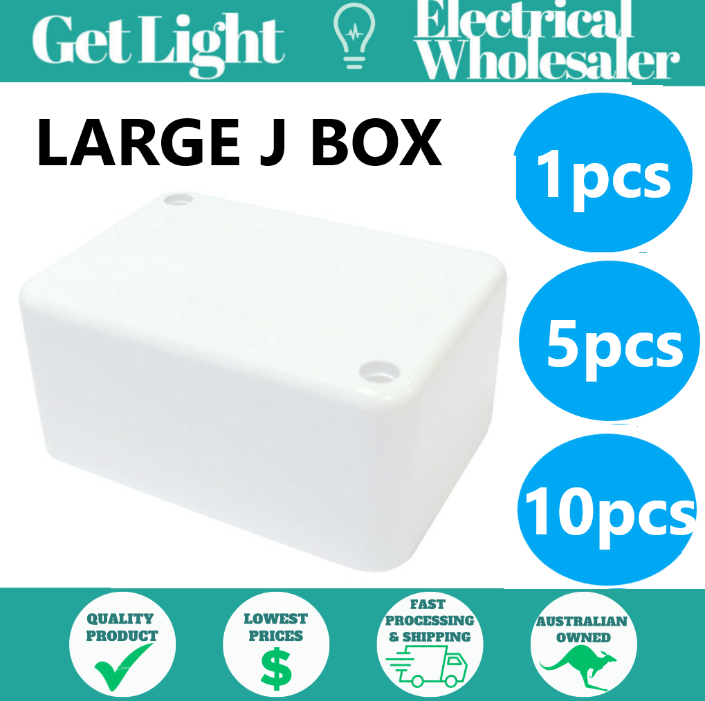 Large Electrical Junction Box with Connectors 95mm x 65mm x 45mm