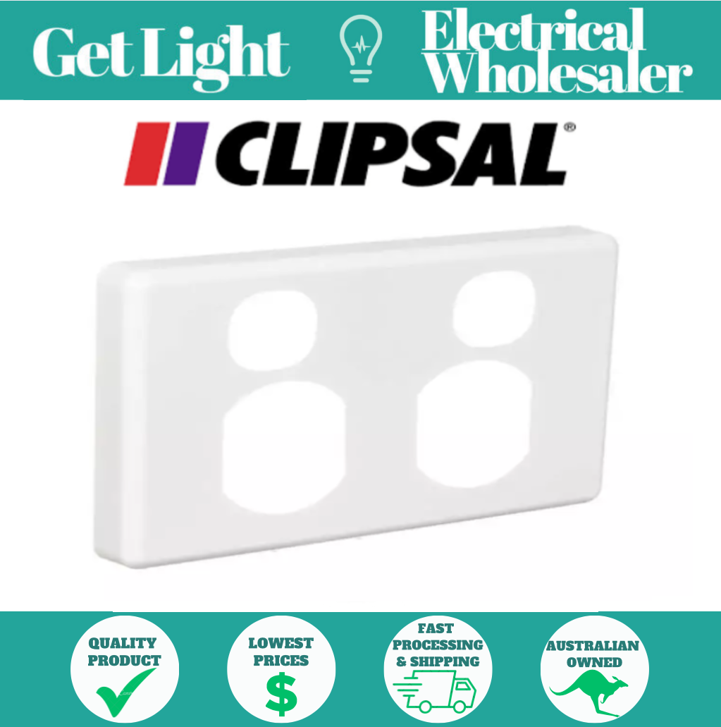 Clipsal C2025CWE - GPO COVER PLATE - White Cover only CLIC2025CWE