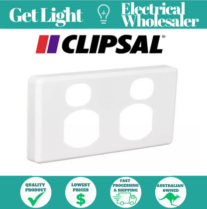 Clipsal C2025CWE - GPO COVER PLATE - White Cover only CLIC2025CWE