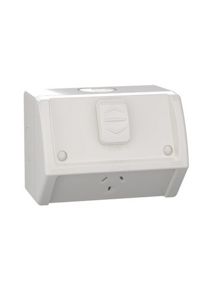 Clipsal Weather Protected Power Point Outlet Sockets + Switches  - Grey