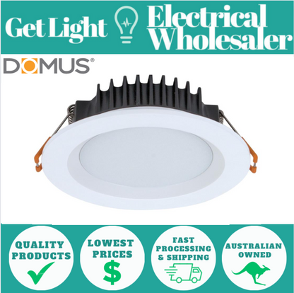 Domus 20726 Boost 10W LED 90mm Downlight Tri Colour Recessed Dimmable  Flex&plug