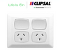 Clipsal Prestige Double Powerpoint White P2000 Series | P2025/2-WE