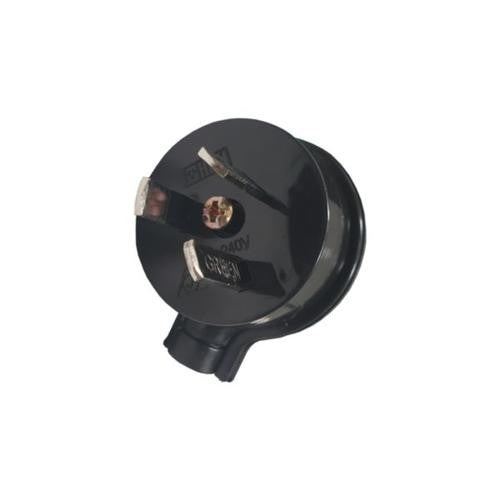 HPM 106/1BL - 3 Pin Flat Plug Top - Black  - Side Entry - 10Amp - 240Volts