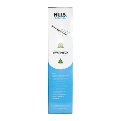 HILLS 01TBUV7F-4G  Tru-Band Metro Folding 7 Element UHF/VHF Antenna 4G Black