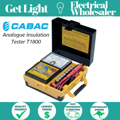 CABAC - T1800 Analogue Insulation Tester Megger -  CATIII - 500V