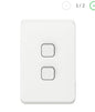 x10 Clipsal Iconic 2 Gang Switch Grid and Skin | 3042VHVW