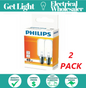 Rangehood - Fridge Light Globe Lamp Bulb - Philips 40w E14/SES Clear T25 2 PACK