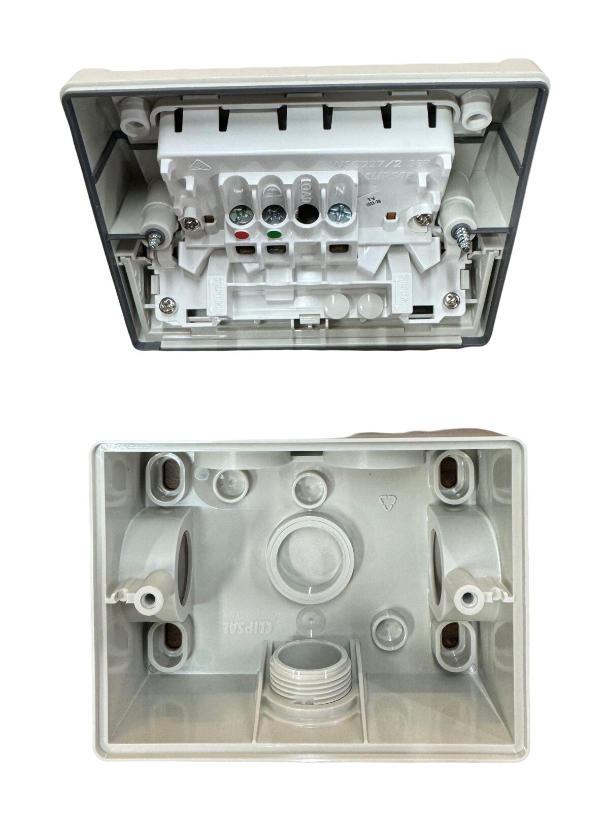 Clipsal by Schneider Electric WSC227/2-RG Double Weatherproof Power Point IP54