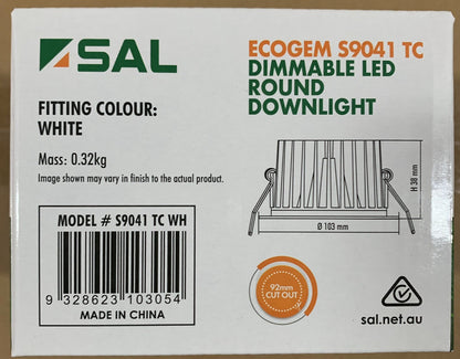 11 X SAL  S9041 TC 10W WHITE TRIM LED DOWNLIGHT