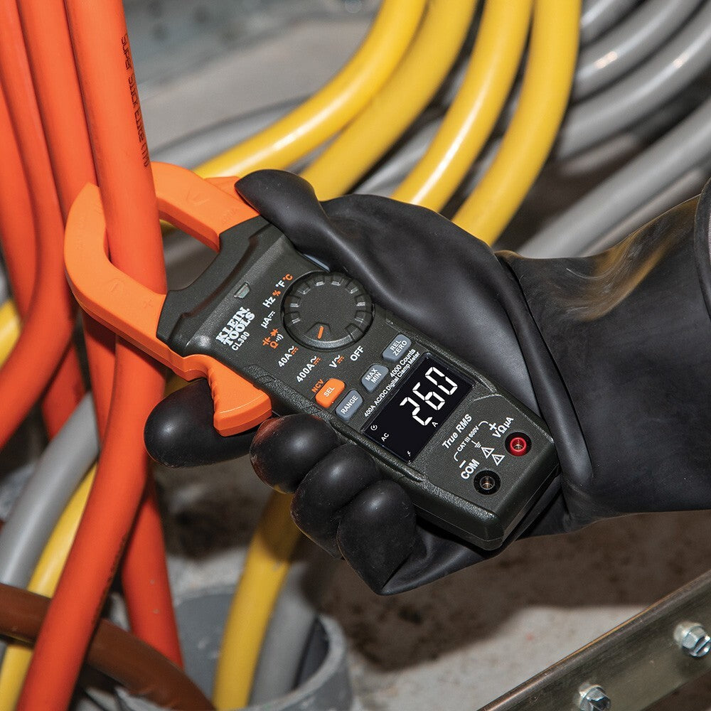 Klein Tools AC/DC Digital Clamp Meter 400 amp Auto Ranging - CL390