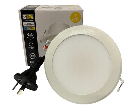 10 PACK - HPM DOWNLIGHT - LDLE90TRIWE Tri-Colour - LED - 90mm Cut Out Flex&Plug