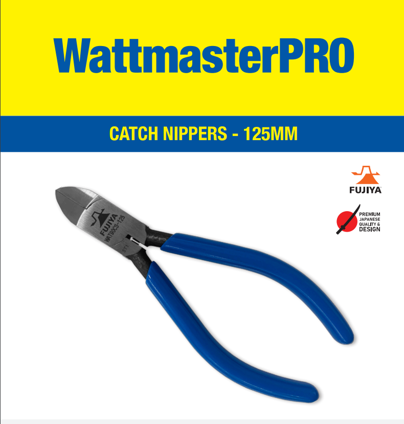 WATTMASTER 125MM HANDLE PLASTIC GRIP FLUSH CUTTER PLIER WAT90CS125