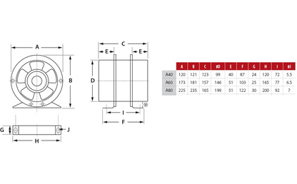 Allvent A Series In-Line Axial Fan  A-40 (100mm) A-60 (150mm)  A-80 (200mm)