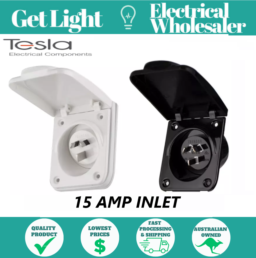 Tesla 15A Caravan Inlet RV Camper Home 240V - TESCI15