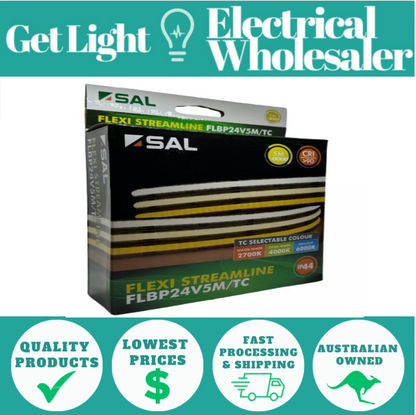 SAL Flexi Streamline 24V Tri-Colour LED Strip Kit 5mtr - FLBP24V5M/TC