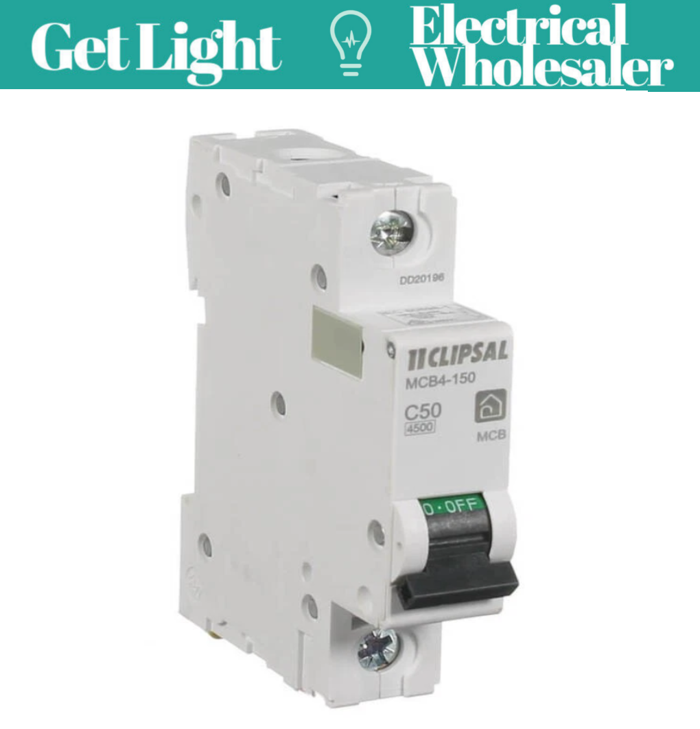Clipsal by Schneider Electric 50amp Single Pole 4.5kA Circuit Breaker MCB4-150