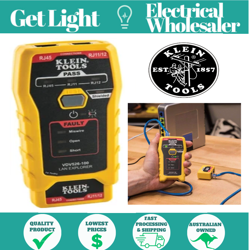 Klein Tools Network Cable Tester, LAN Explorer Data Tester + Remote VDV526-100