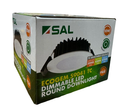 10 PACK SAL Ecogem S9041 TC WH Downlight Kit 92mm CutOut TriColour 10 Watt