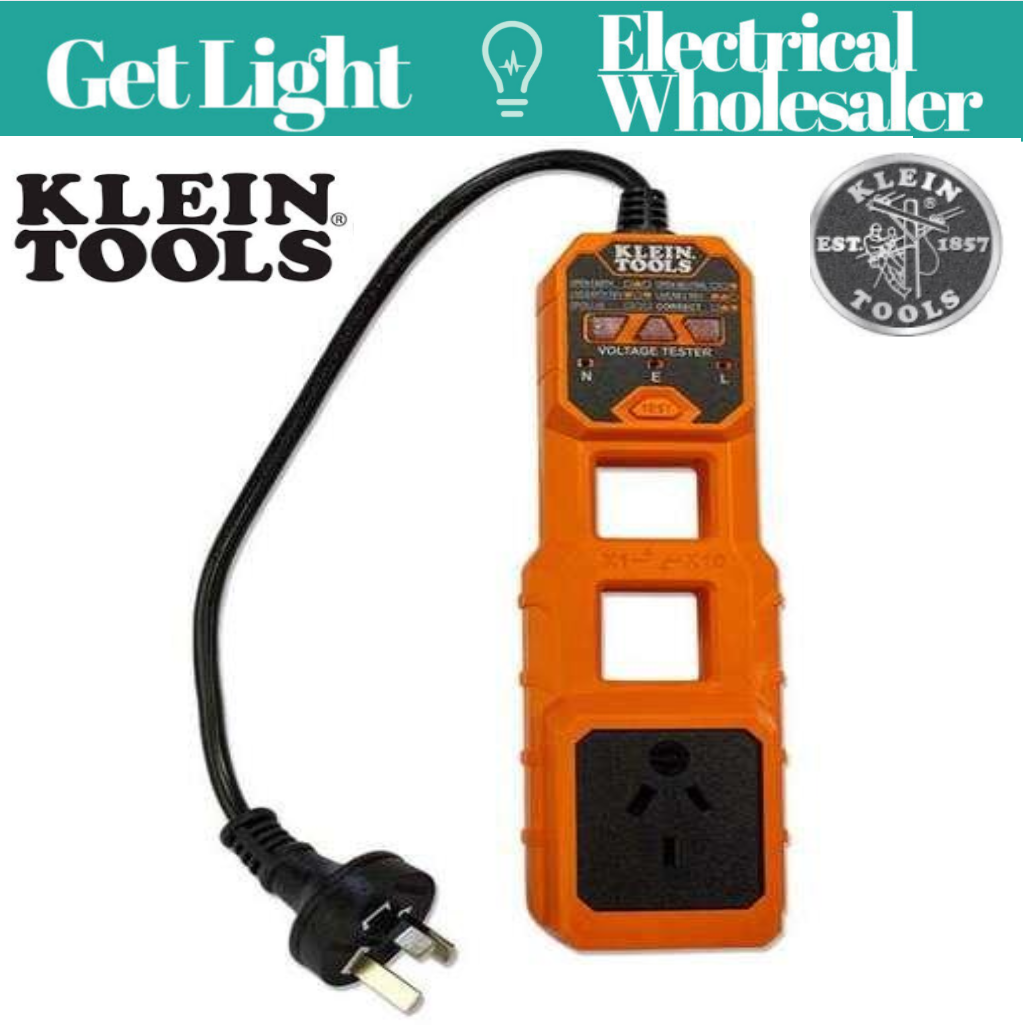 Klein Tools A-69400AU 3 in 1 tester  AC line splitter, socket outlet tester, RCD