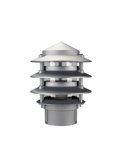 DOMUS BL-100 THREE TIER GARDEN BOLLARD POST LIGHT HEAD BLACK GREEN WHITE BEIGE 3