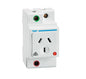 Hager SNO10DA 10A DIN mounted GPO, double pole