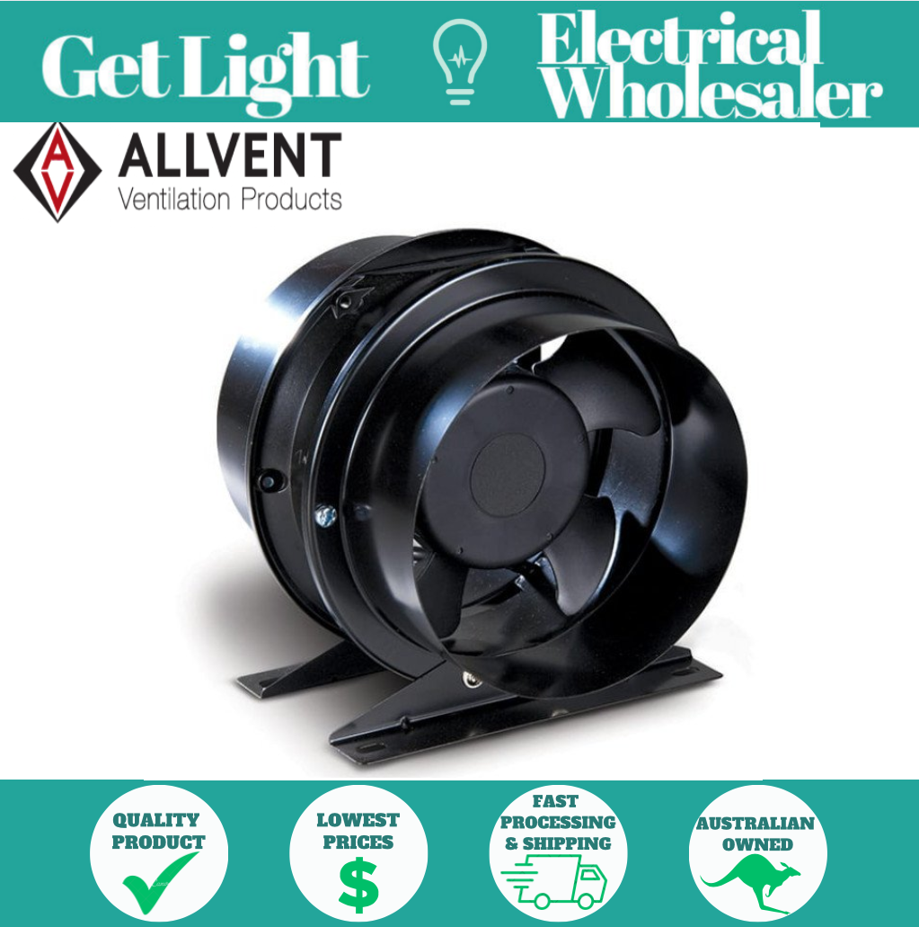 Allvent A Series In-Line Axial Fan  A-40 (100mm) A-60 (150mm)  A-80 (200mm)