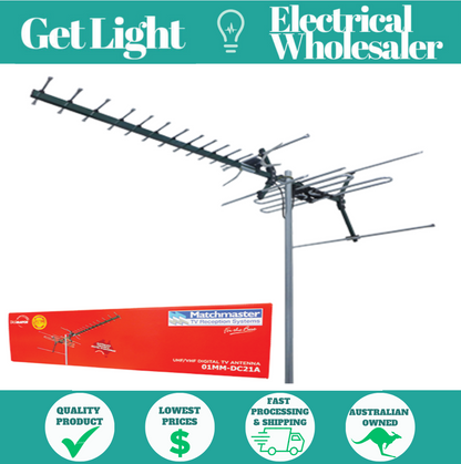 MATCHMASTER 01MM-DC21A 21 Element UHF VHF Antenna (6-12 28-40)  Dc21a