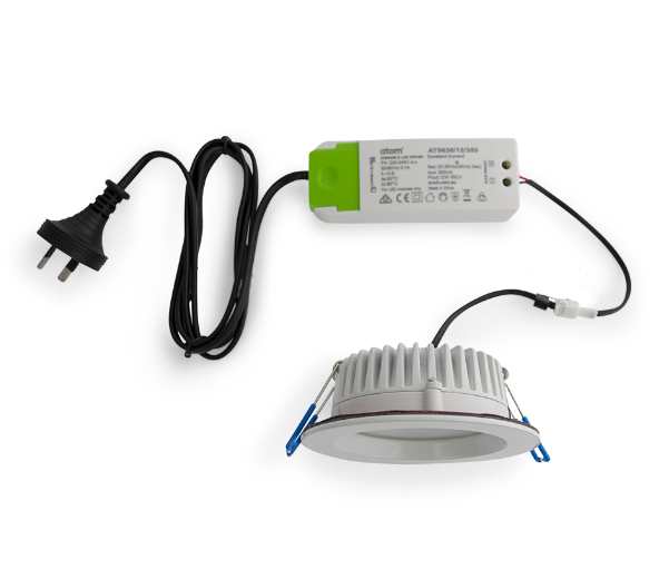 Atom 12W Fire Rated Dimmable LED Downlight Kit Warm White | AT9012/WH/FR/WW