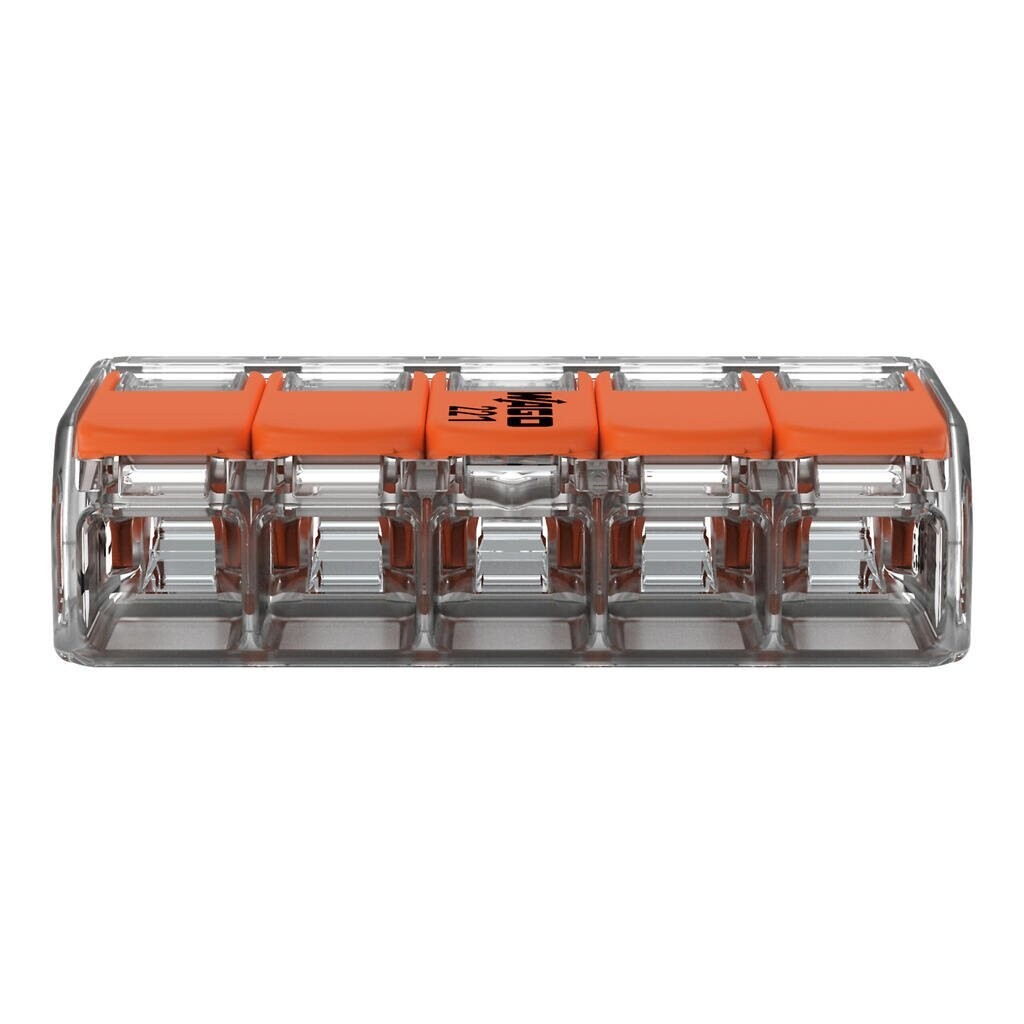WAGO JAR - 25PACK - 4mm 5 Conductor Compact Splicing Connector | 221-415