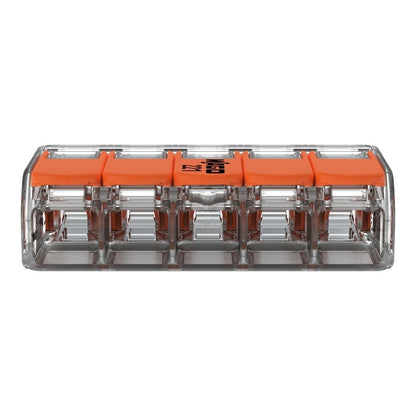 WAGO JAR - 25PACK - 4mm 5 Conductor Compact Splicing Connector | 221-415