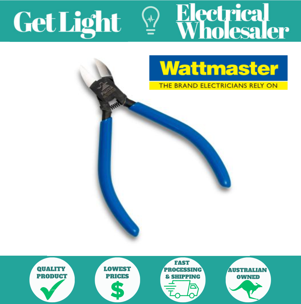 WATTMASTER 125MM HANDLE PLASTIC GRIP FLUSH CUTTER PLIER WAT90CS125