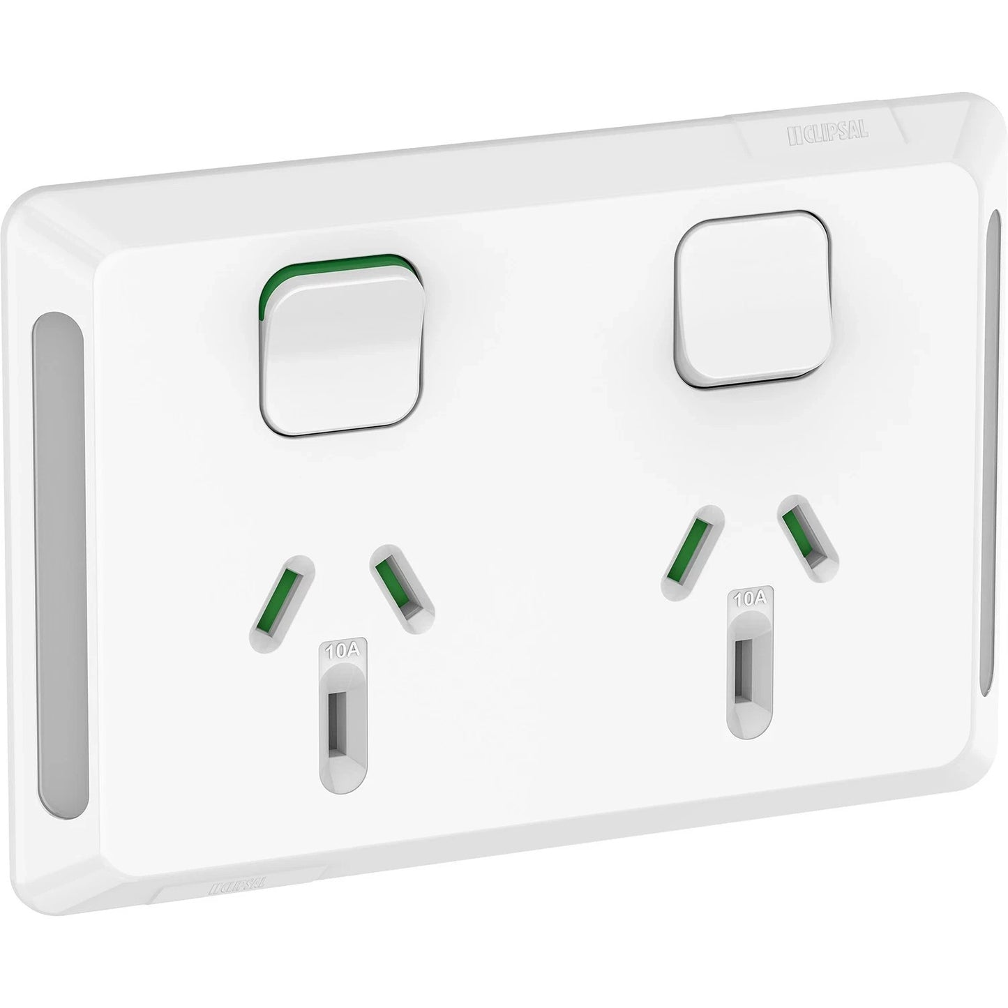 Clipsal Pro Double Powerpoint 10A White | P3025-XW