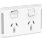 Clipsal Pro Double Powerpoint 10A White | P3025-XW