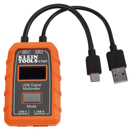 KLEIN TOOLS ET920 USB-A USB-C Digital Voltage Current Power Meter