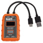 Klein Tools ET920 USB-A and USB-C digital voltage, current and power meter