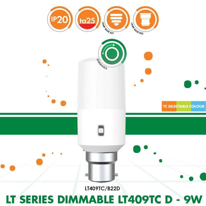 SAL  SAL LT409TC-B22D | 9W Dimmable BC LED Lamp | Tri Colour 3K/4K/6K