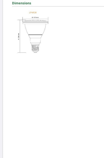 SAL LPAR38TC 12W/E27 TRICOLOR SELECT PAR IP65 LED LAMP QTY10