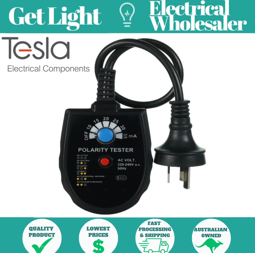 Tesla  Tesla TESRCDT | Socket Polarity Tester | 210-250V AC